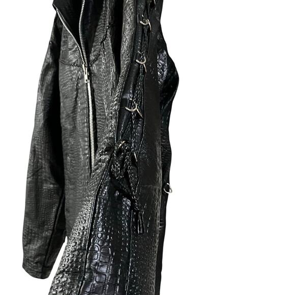 Navarre Leather Company Womens Genuine Buffalo Leather Black Jacket Size XL - Picture 14 of 15